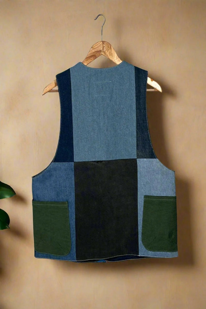 Dual Pocket Denim Gilet Jacket