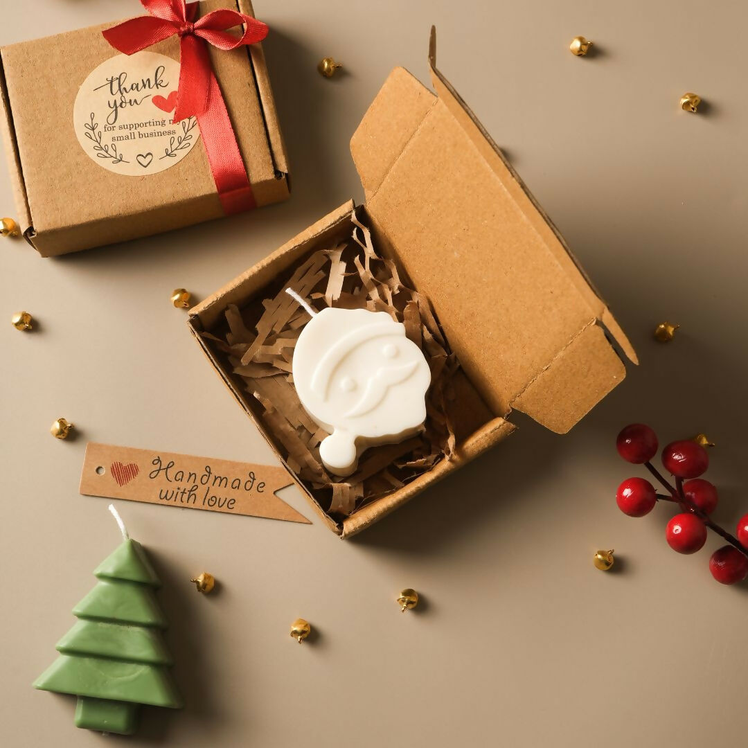Santa Claus Christmas Candle Set