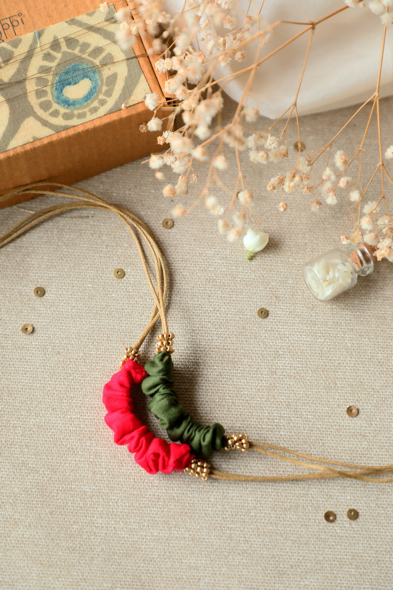 Green & Pink Artisanal Rakhi - Set Of 2