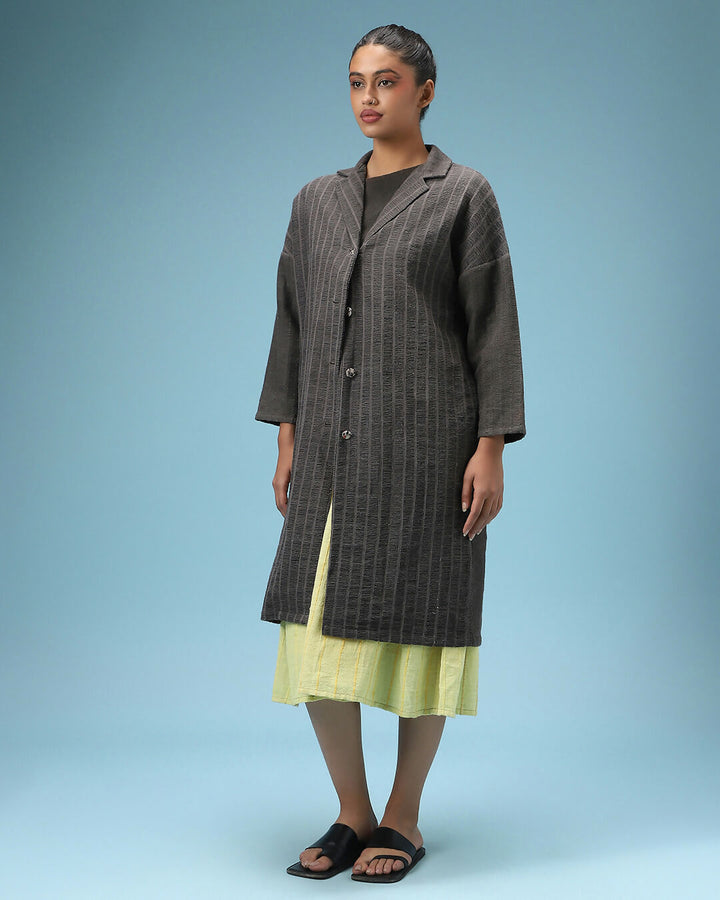 Charcoal Textured Overcoat