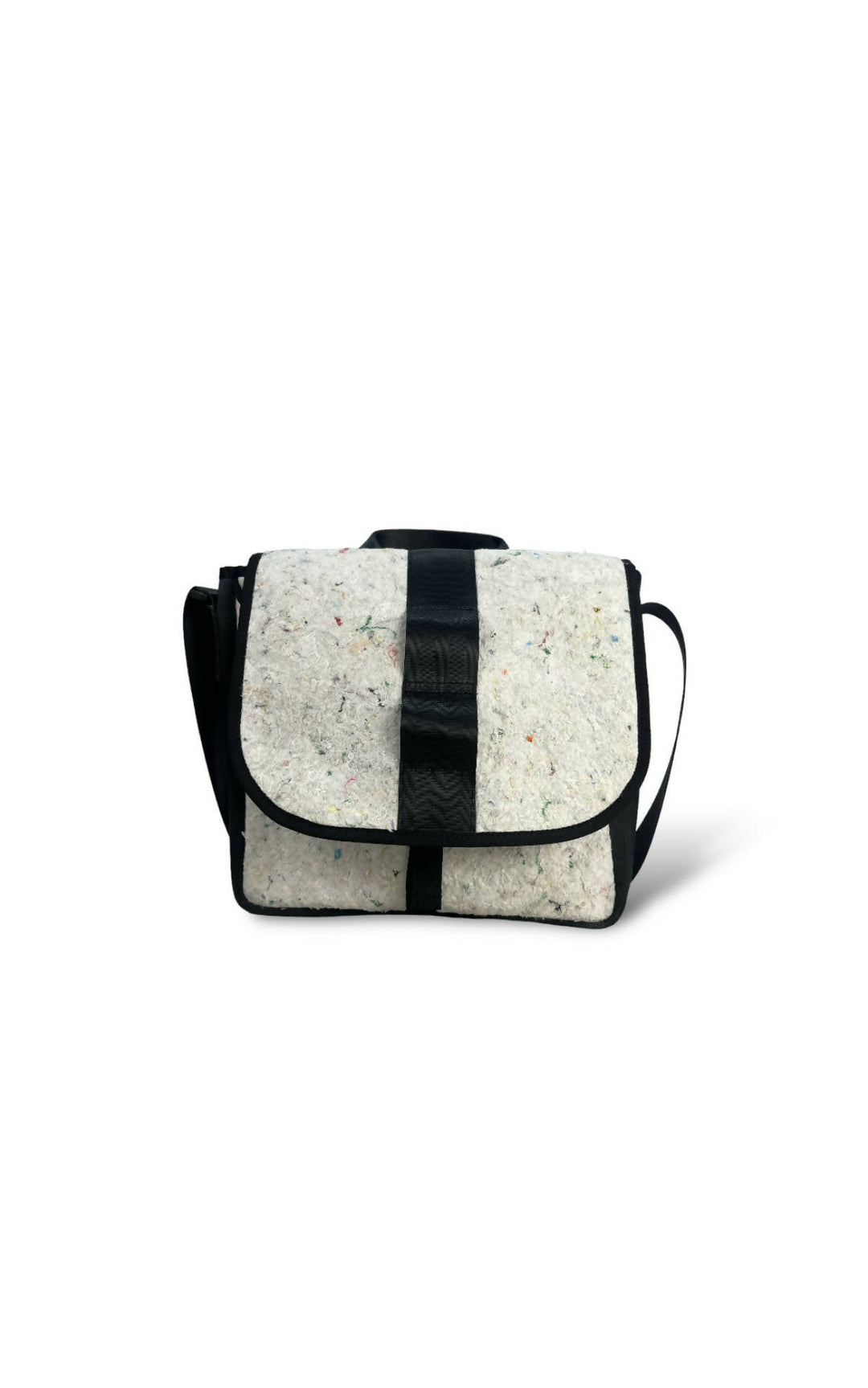 White Felt & Black Satchel