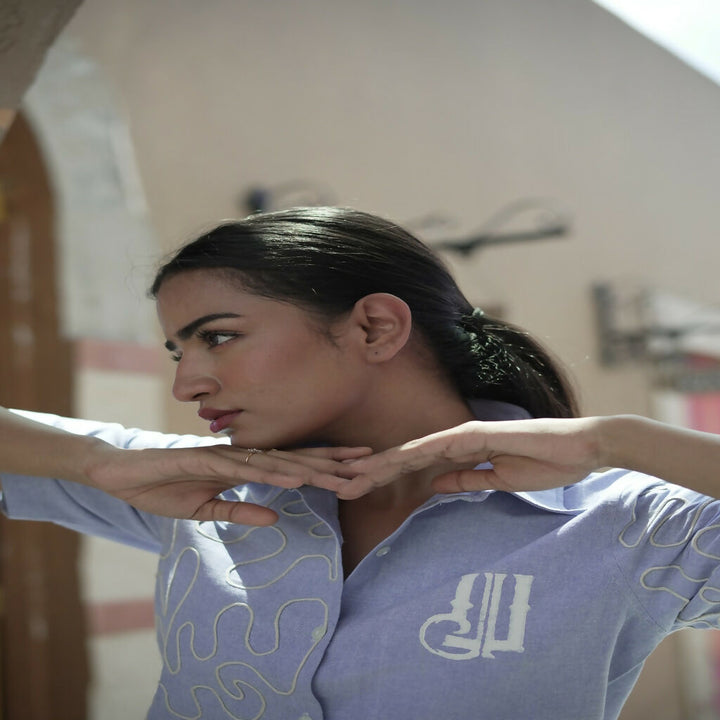 Unisex Blue Dori Work Shirt