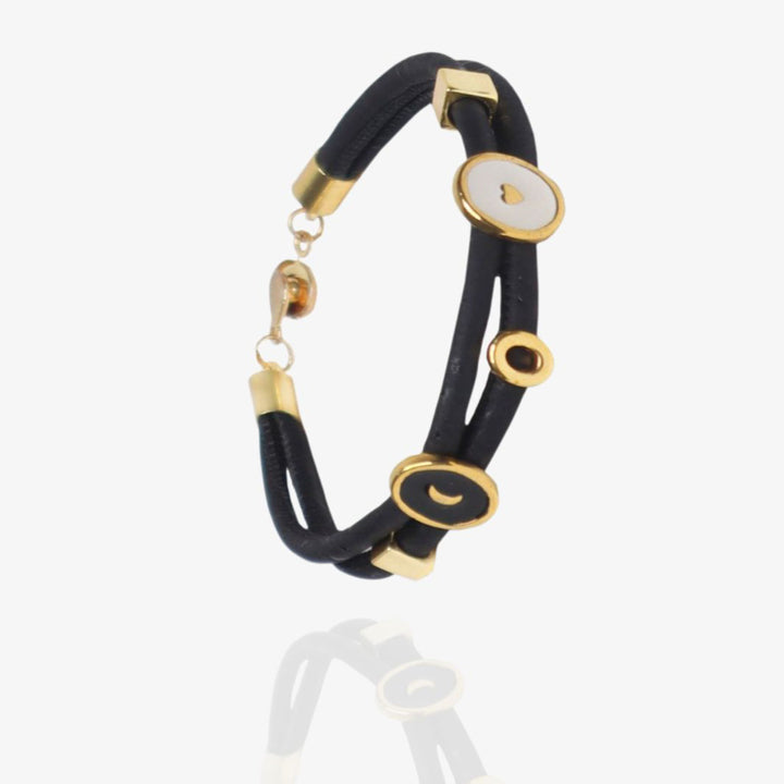 Moon and Heart Bracelet