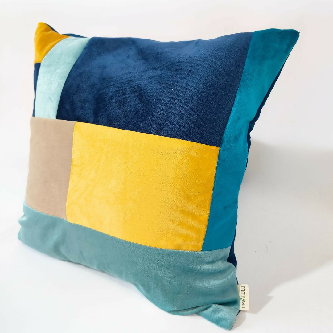 Ocean Hues Colour Block Cushion Cover