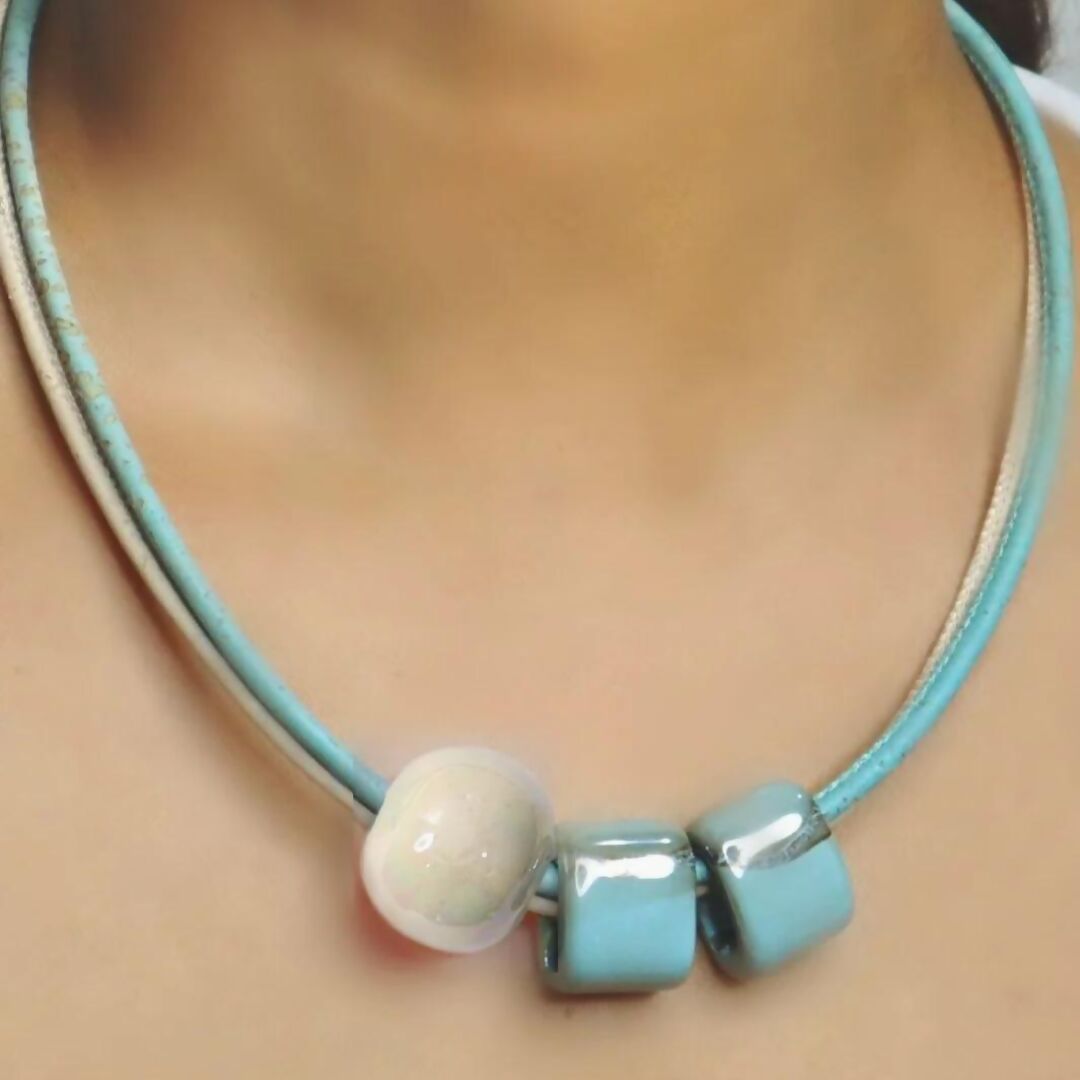 Peace And Skies Cork Necklace