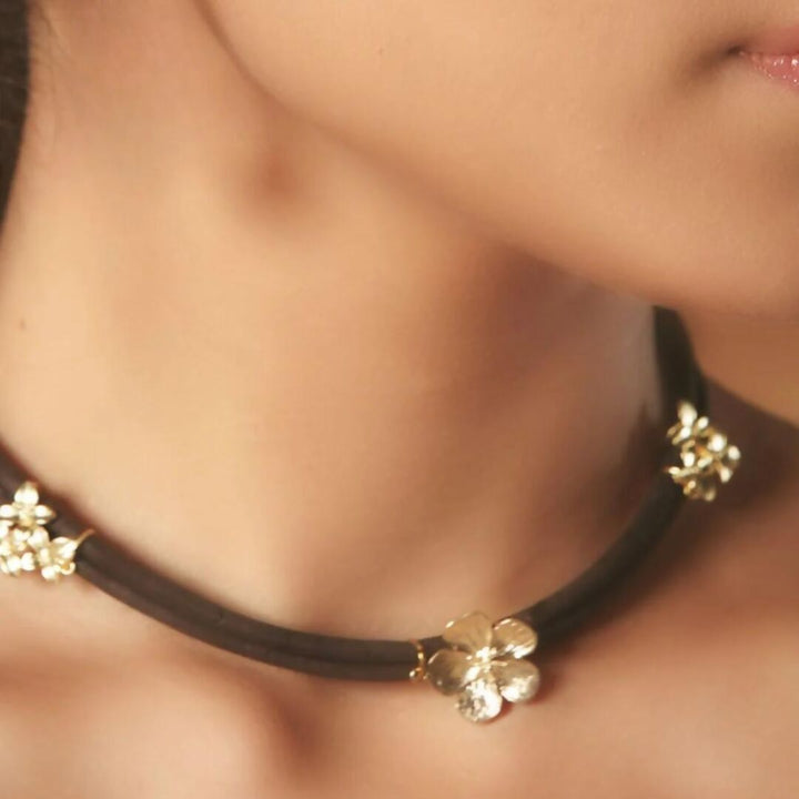 Iberis Gold Cork Necklace