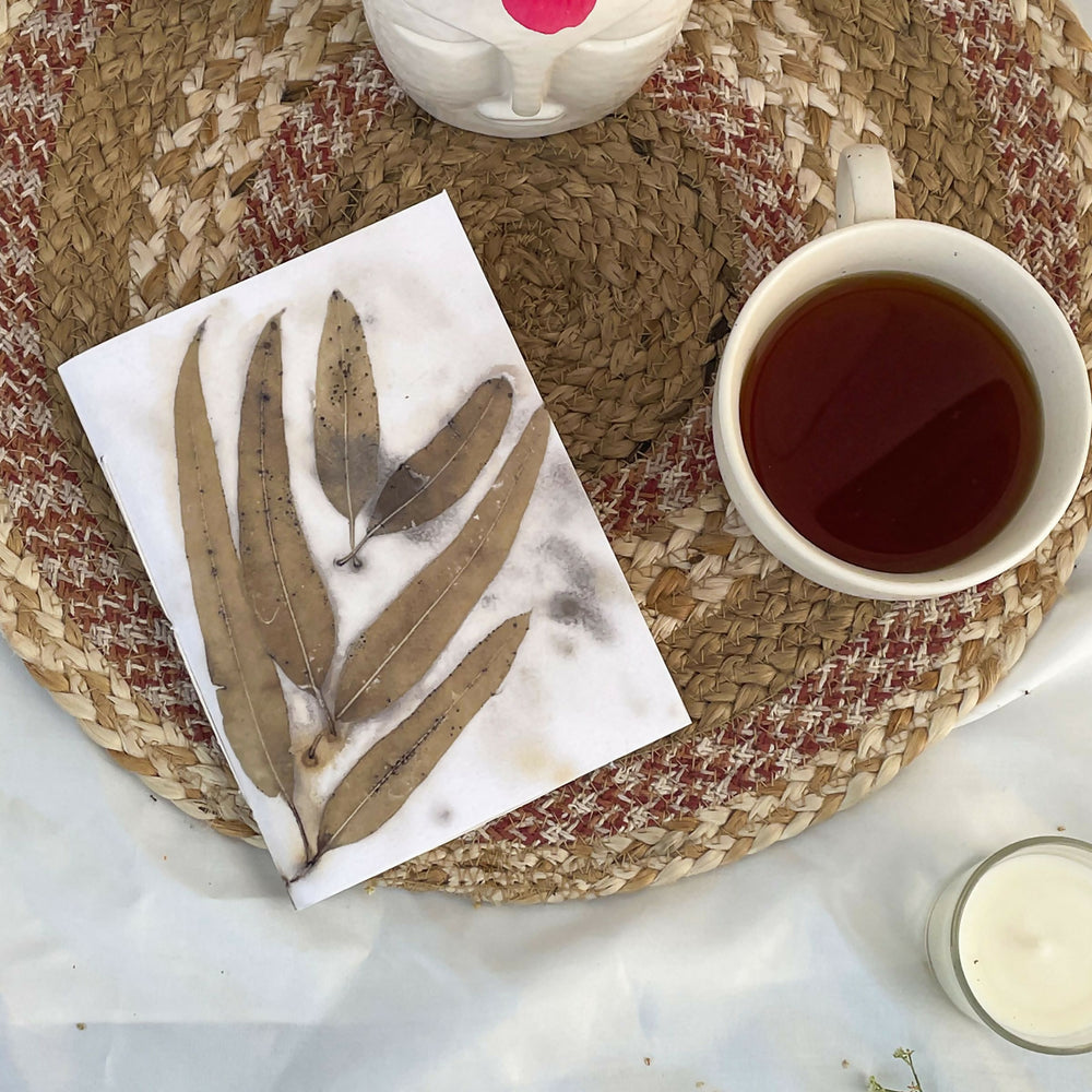 Eco-printed Handmade Journal - Wild Fire
