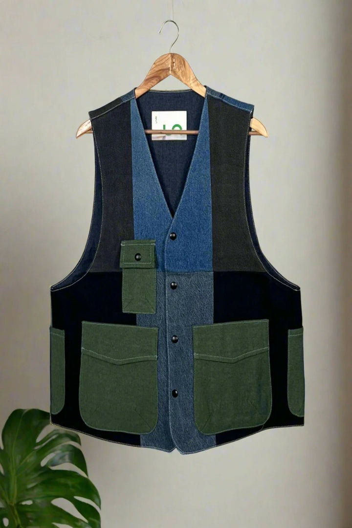 Utility Denim Gilet Jacket