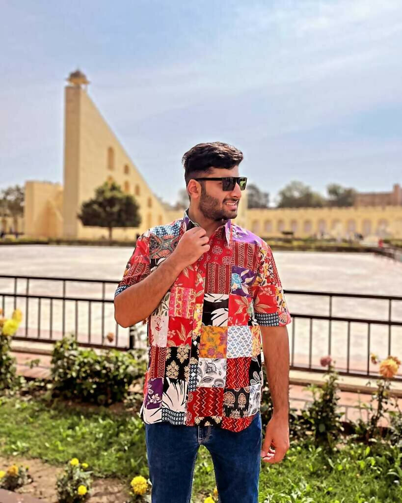 Unisex Cotton Patchwork Shirt