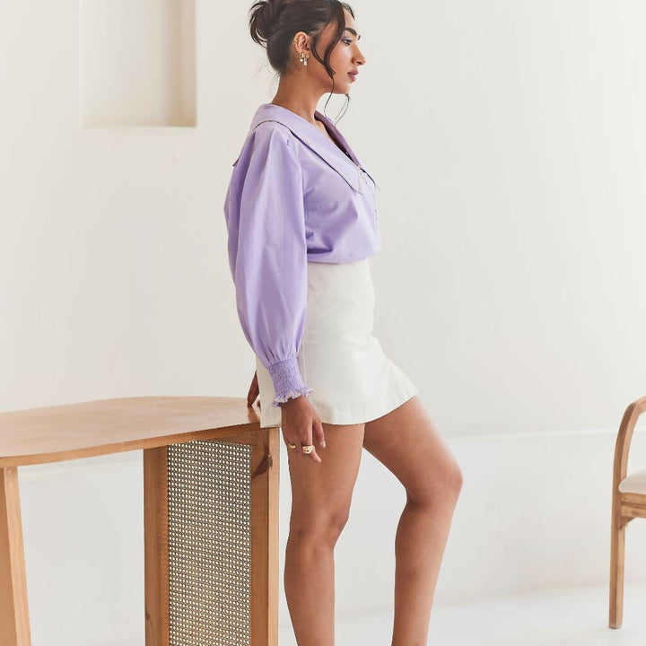 Lilac Cotton Top