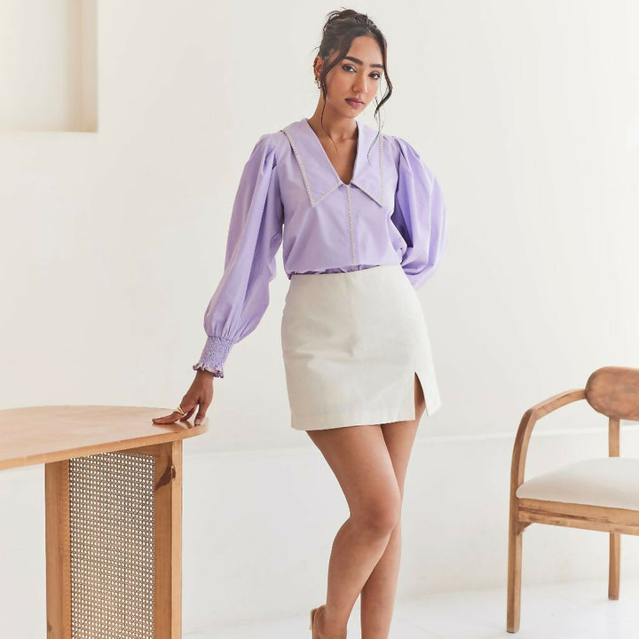 Lilac Cotton Top