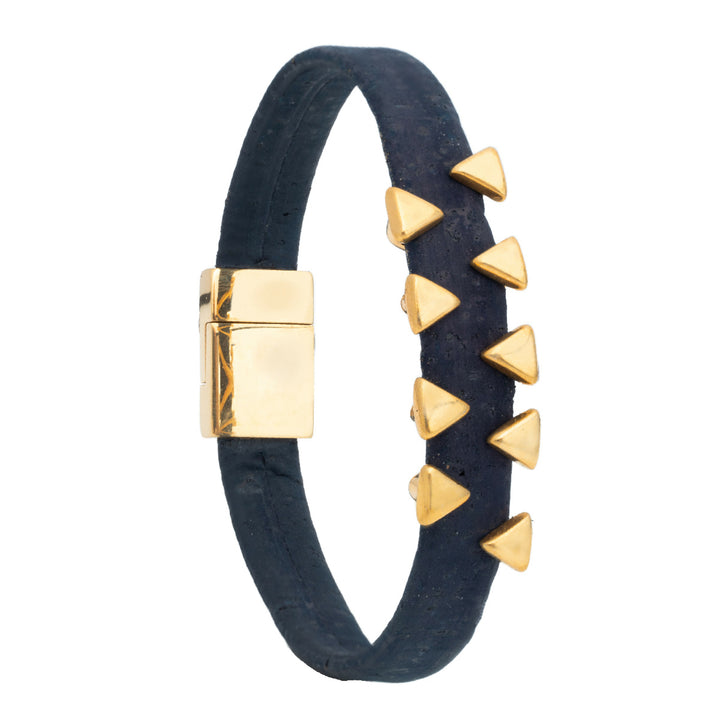 Nautical Gold Shark Tooth Cork Bracelet