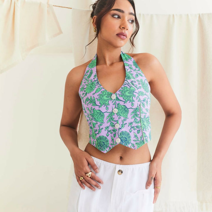 Floral Printed Vest