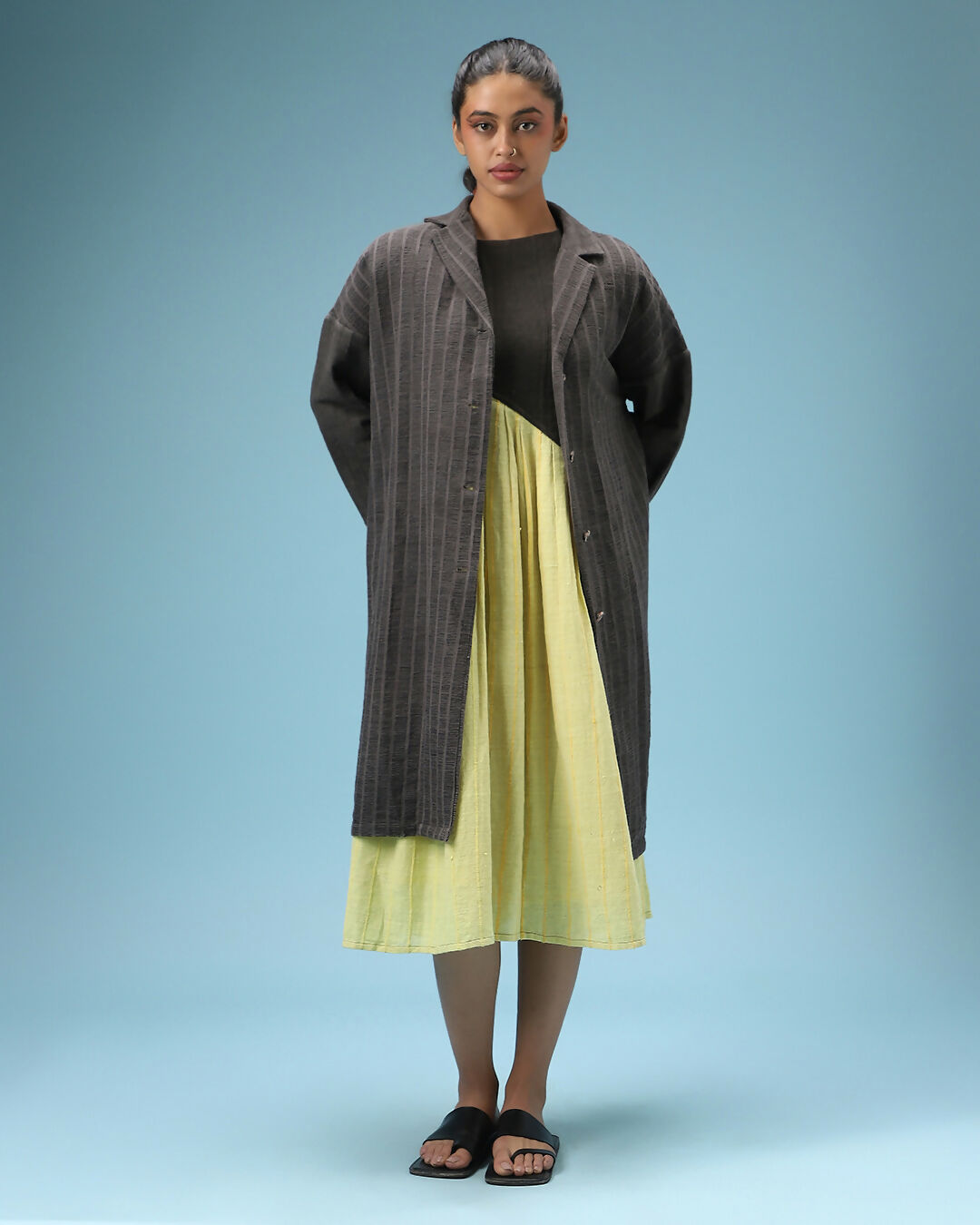 Charcoal Textured Overcoat