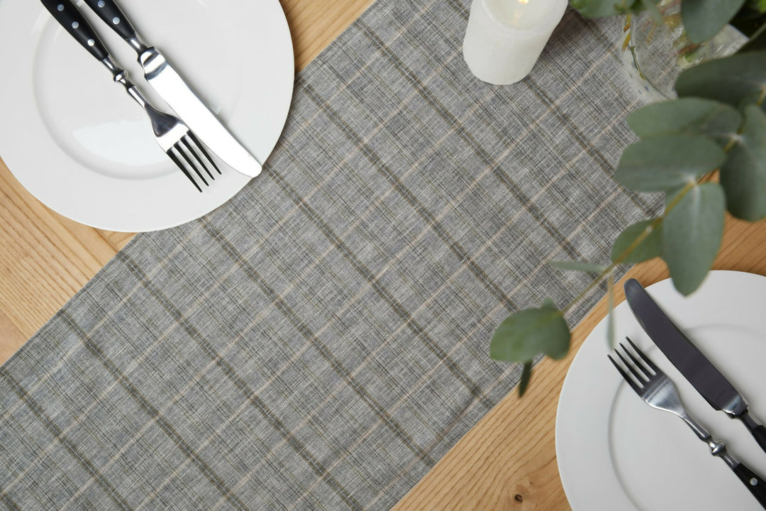 Plaid Cotton Table Runner