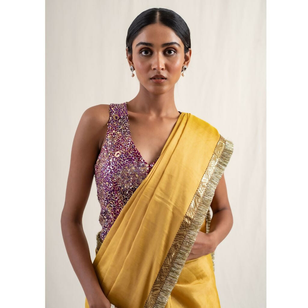 Janpath Yellow - Saree
