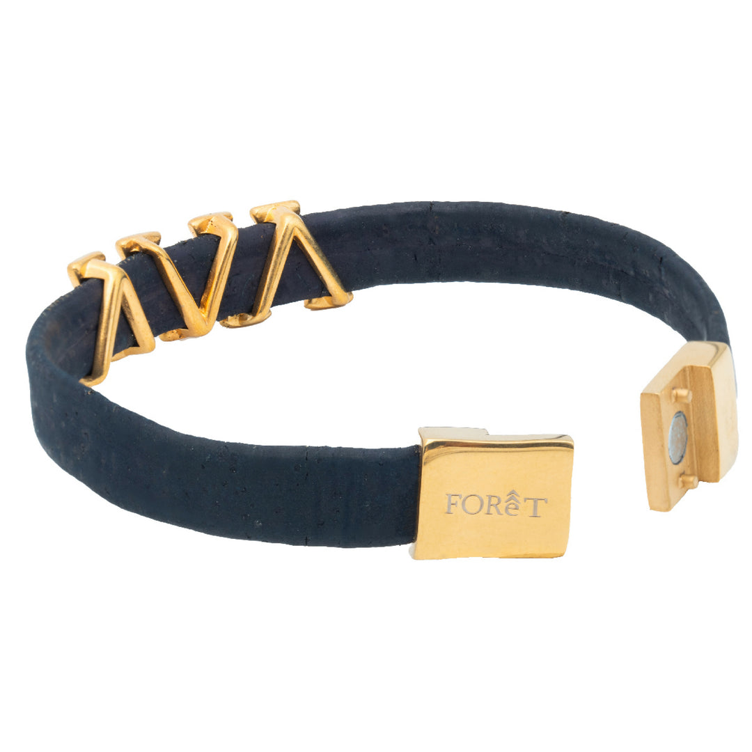 Nautical Gold Shark Tooth Cork Bracelet