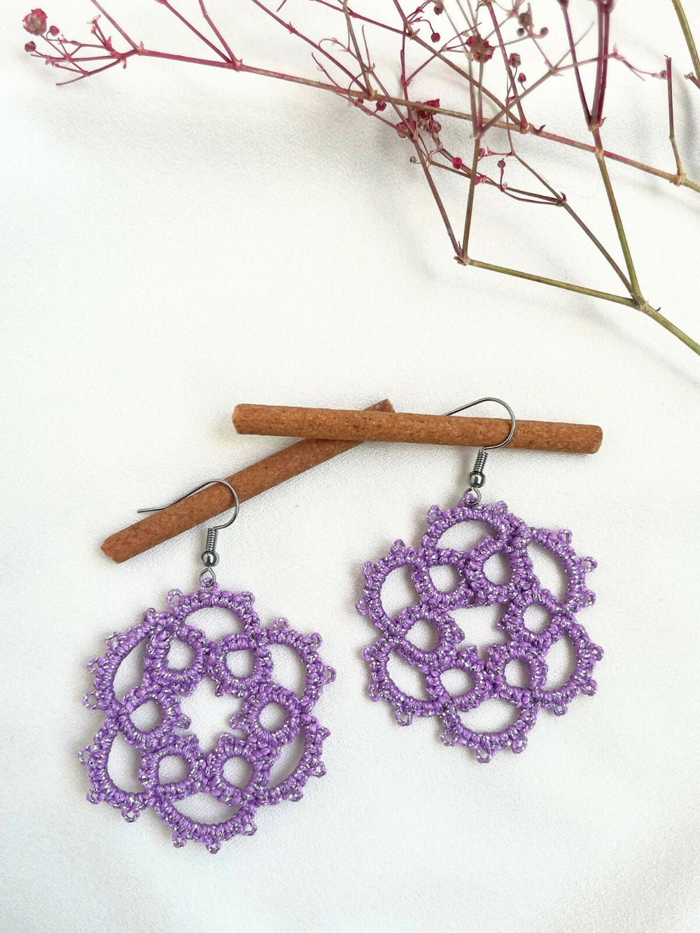 Violet Glimmer Earrings