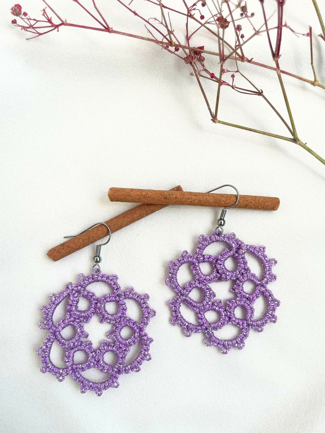 Violet Glimmer Earrings