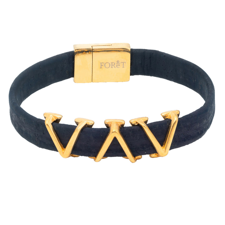 Nautical Gold Shark Tooth Cork Bracelet