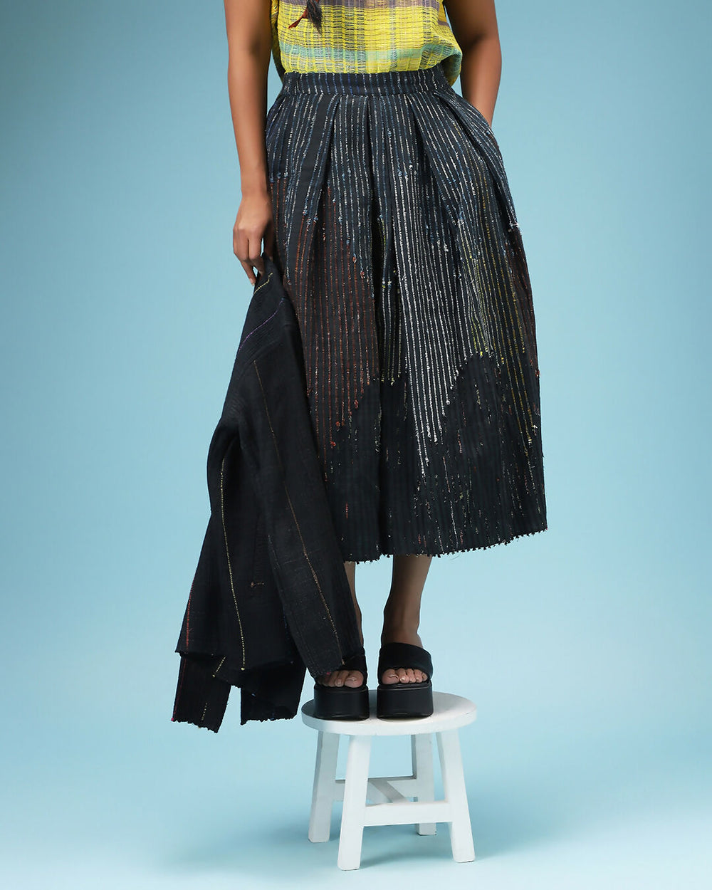Black Drizzle Skirt