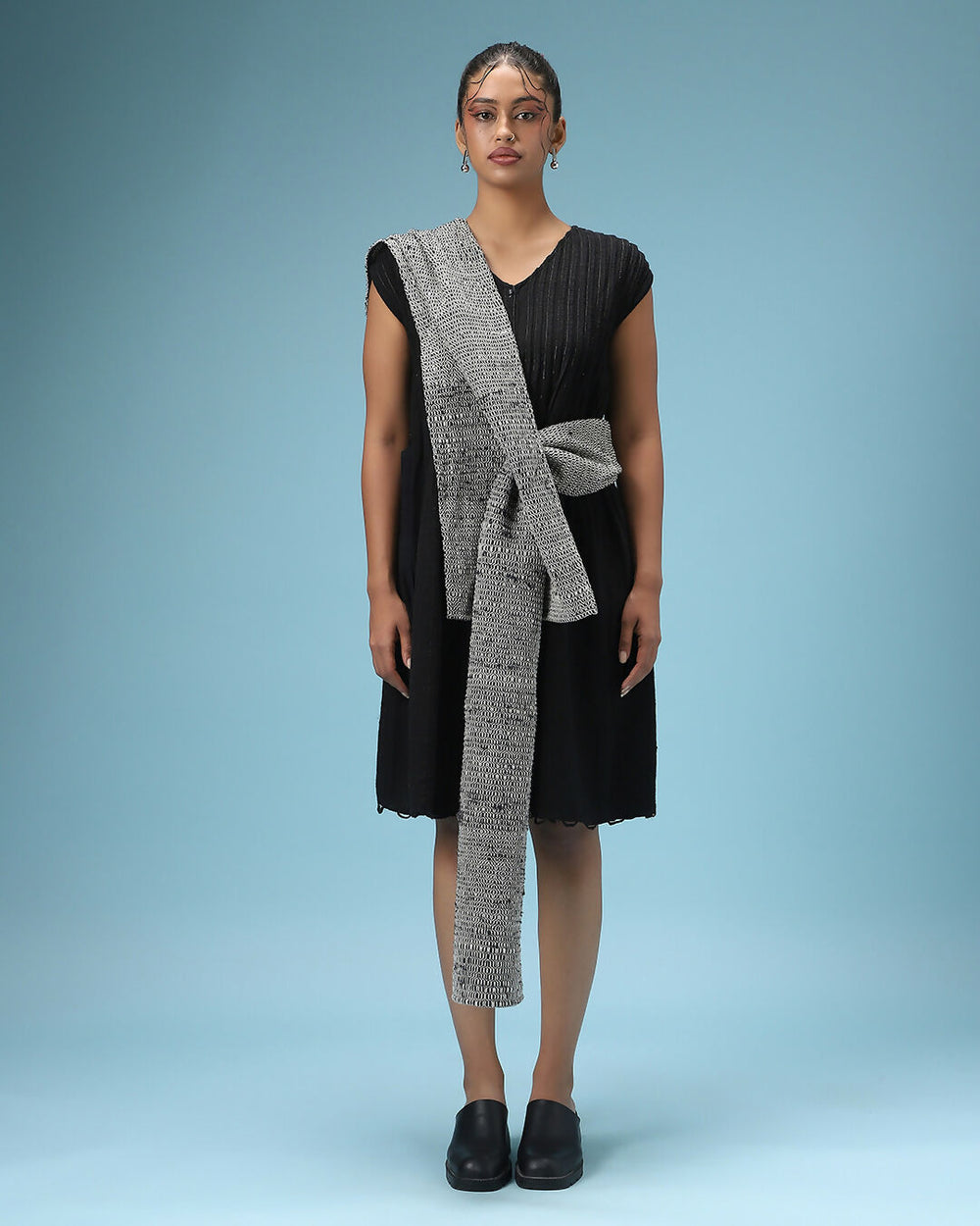 Interwoven Grey Scarf