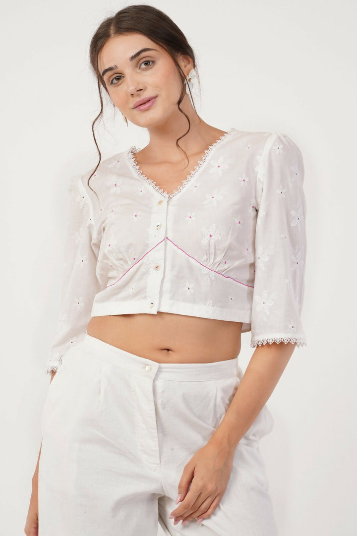 Snowy Horizon Cotton Top