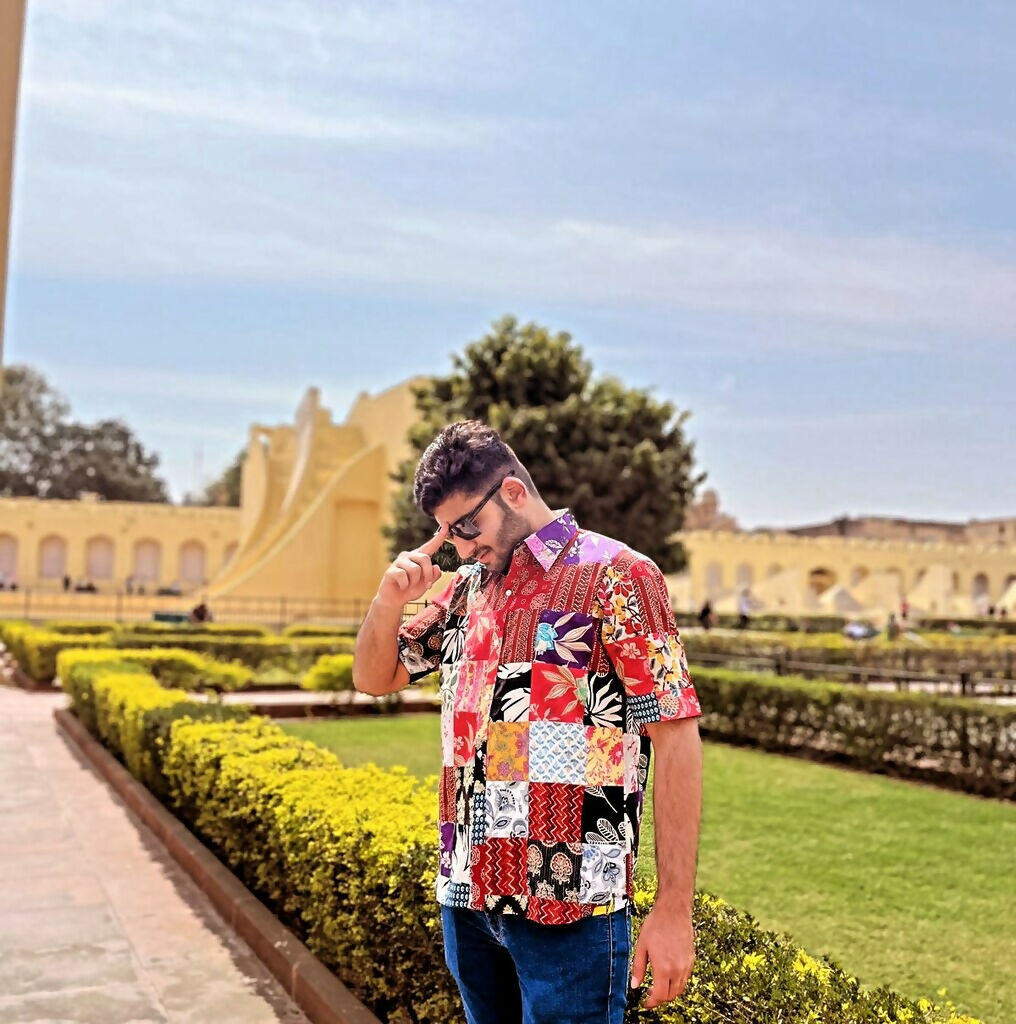 Unisex Cotton Patchwork Shirt