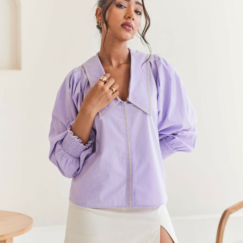 Lilac Cotton Top