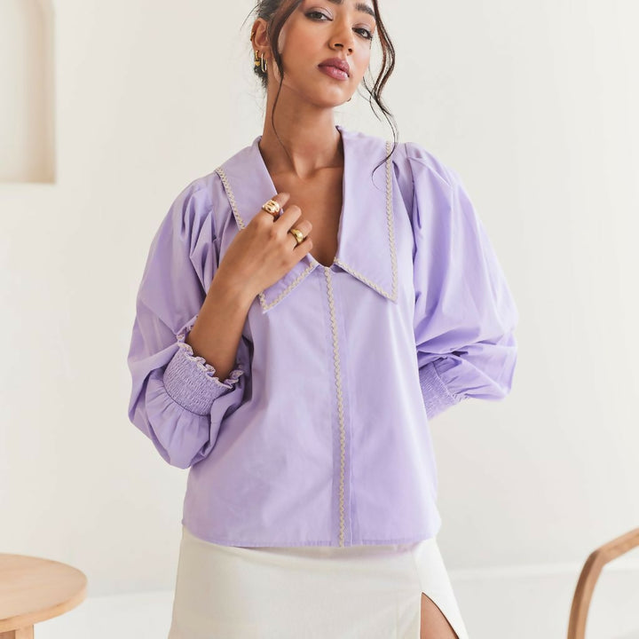 Lilac Cotton Top