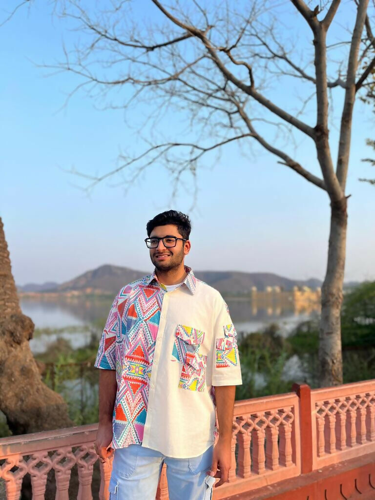 Unisex Pink and White Oversized Shirt