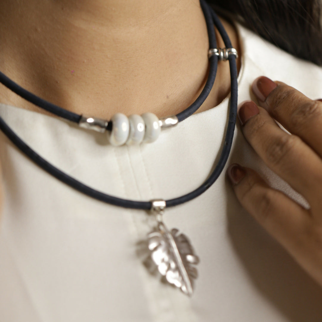 Monstera layered Necklace