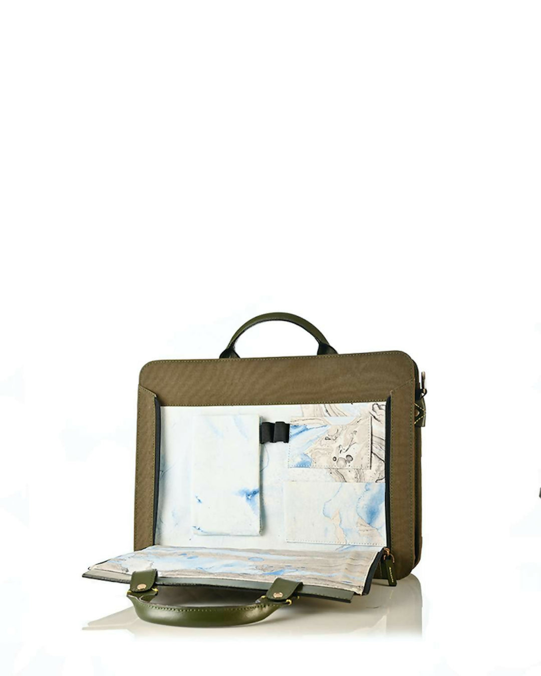 Ecru Criss Cross Laptop Bag