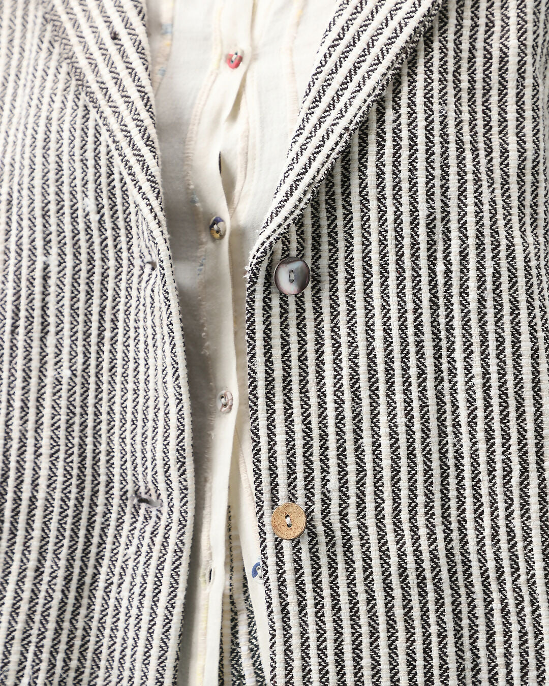 White-Black Loom & Line Vest