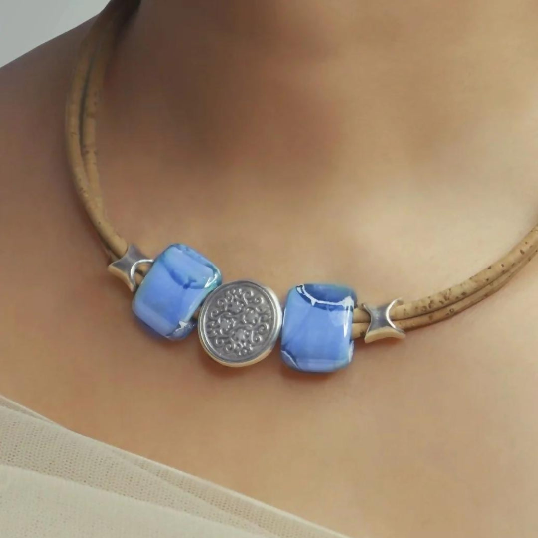 Cork Azure Seas Ceramic Necklace