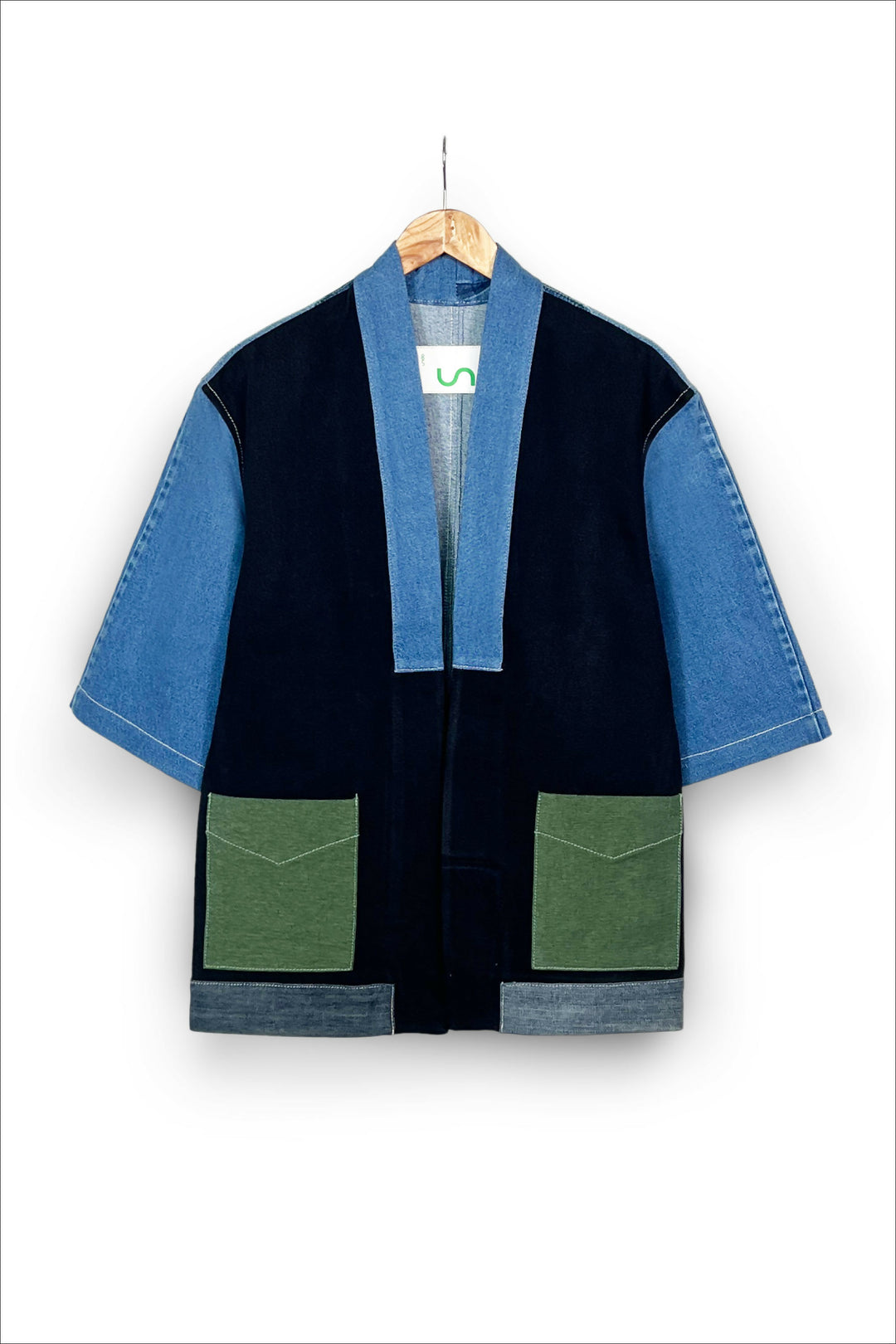 Upcycled Denim Kimono Jacket