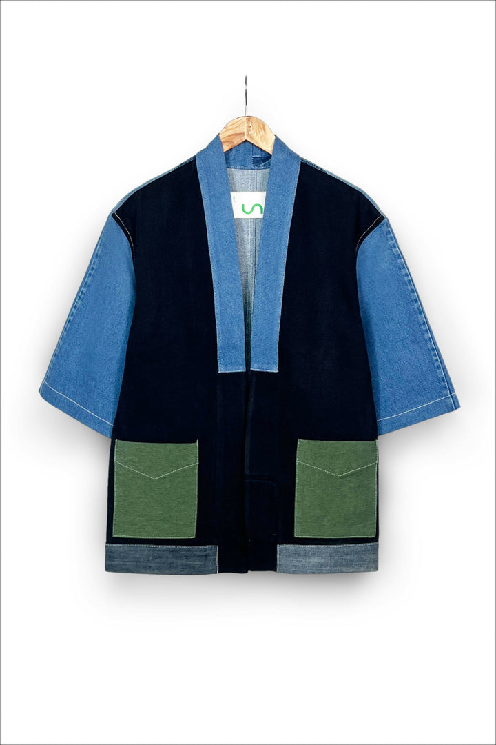 Upcycled Denim Kimono Jacket