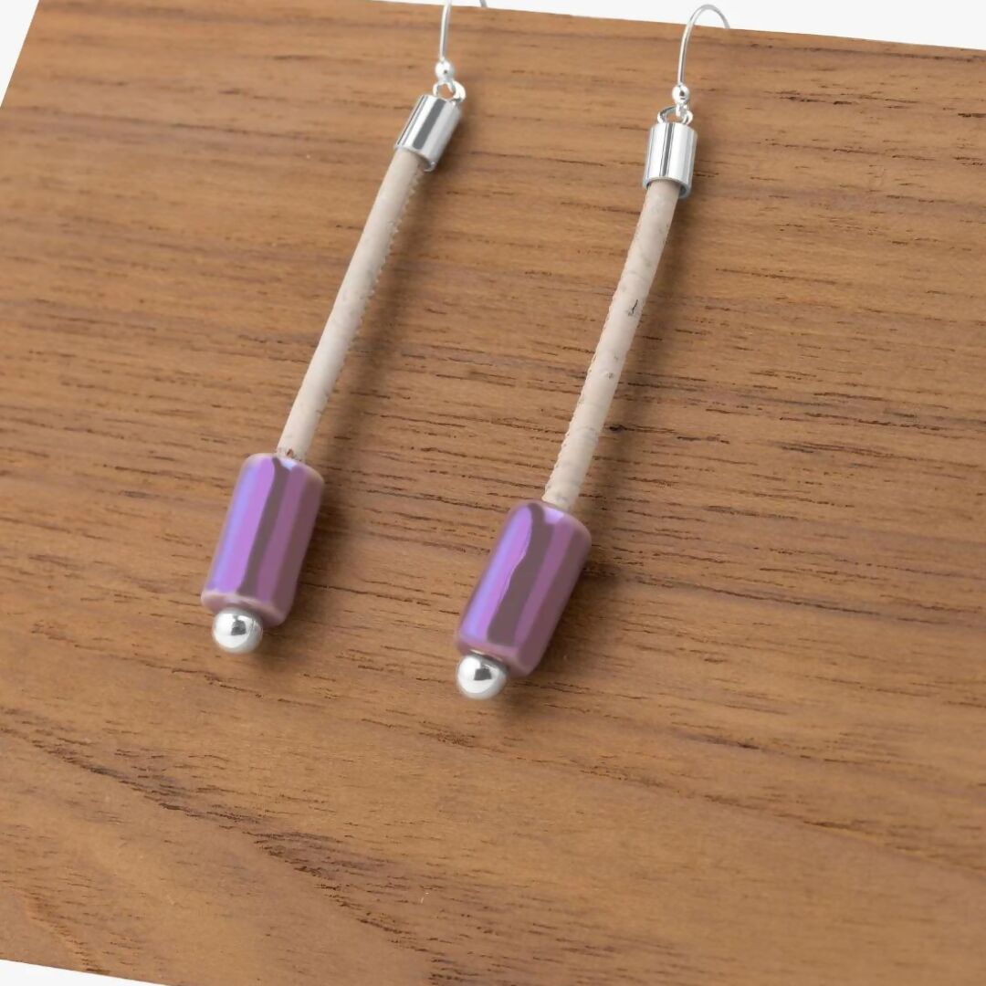 Verbena Ceramic Lilac Earring