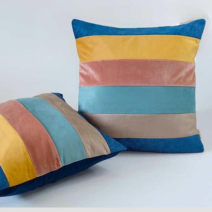 Sorbet Hues Stripes Cushion Cover