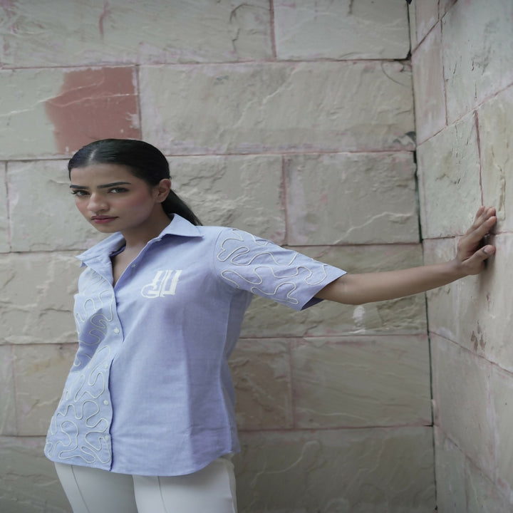 Unisex Blue Dori Work Shirt