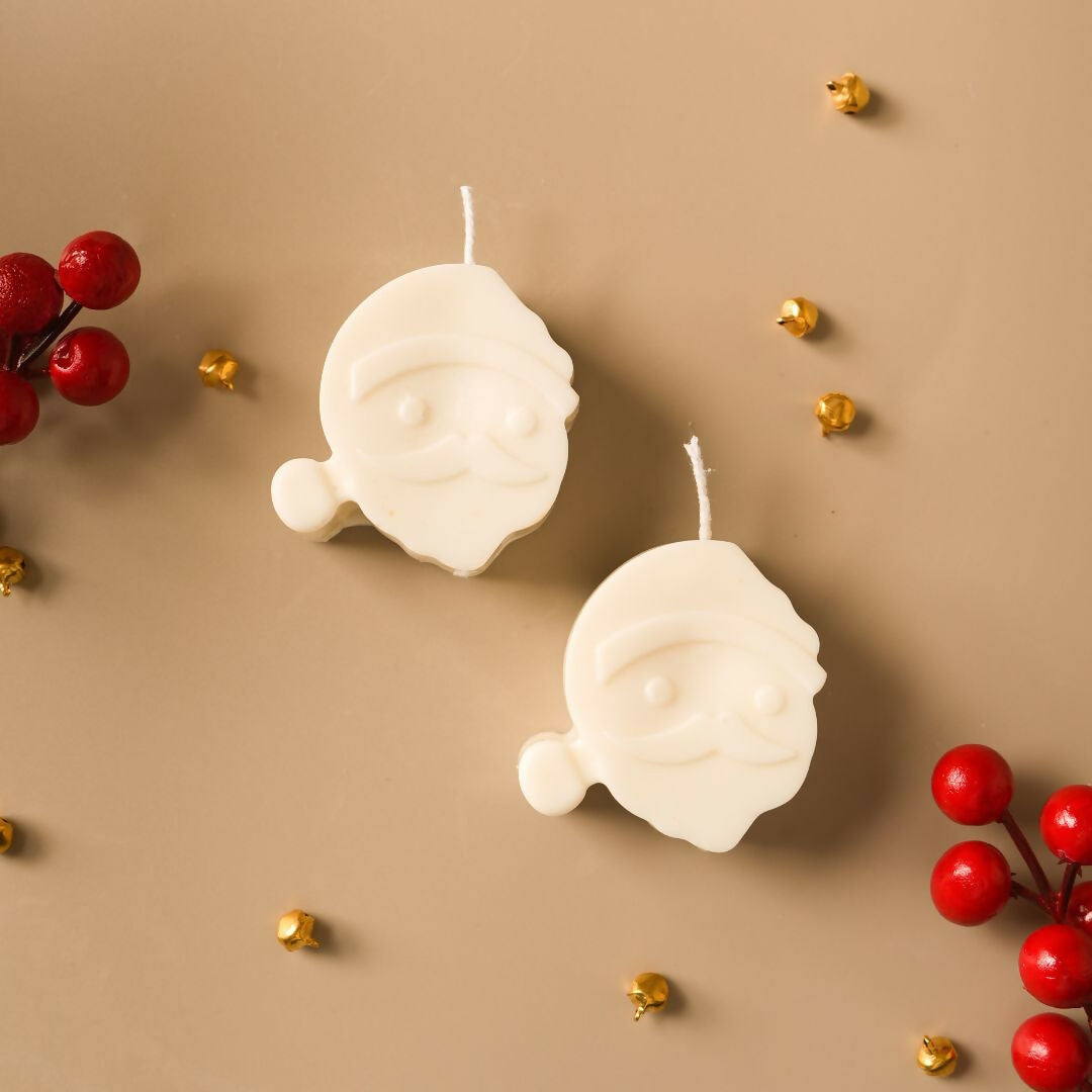 Santa Claus Christmas Candle Set