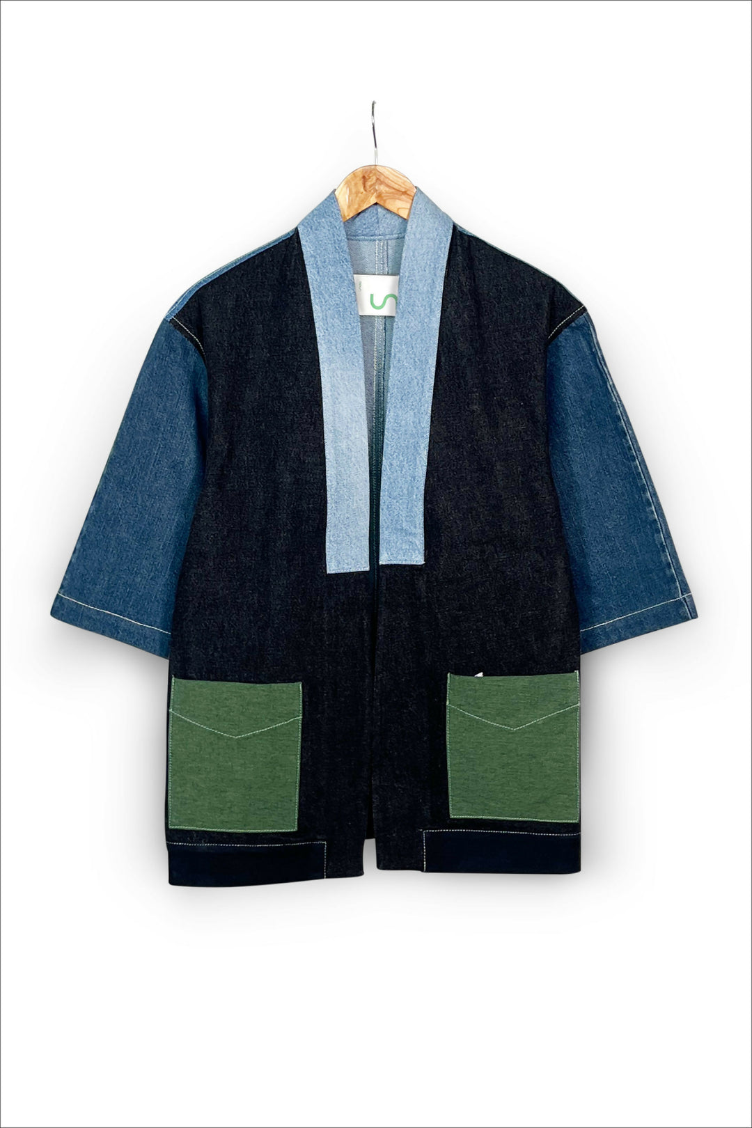 Black Denim Kimono Jacket