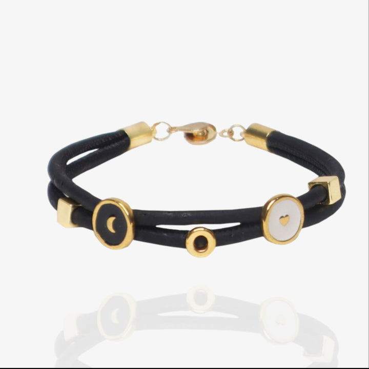 Moon and Heart Bracelet