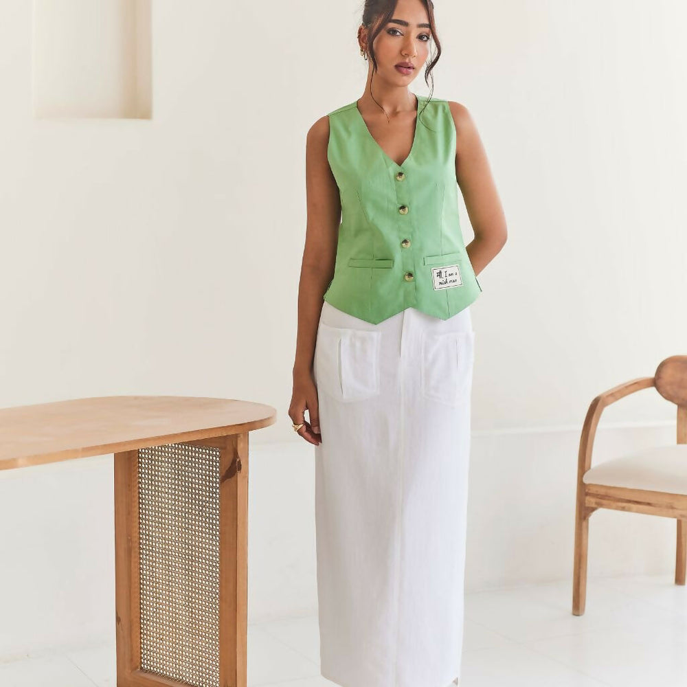 Green Cotton Vest