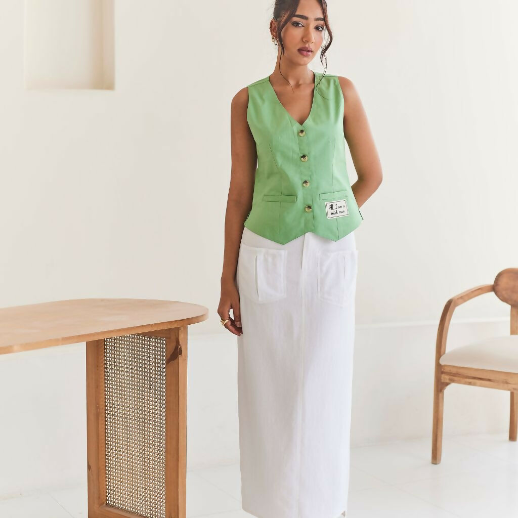 Green Cotton Vest