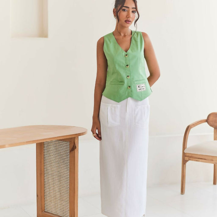 Green Cotton Vest