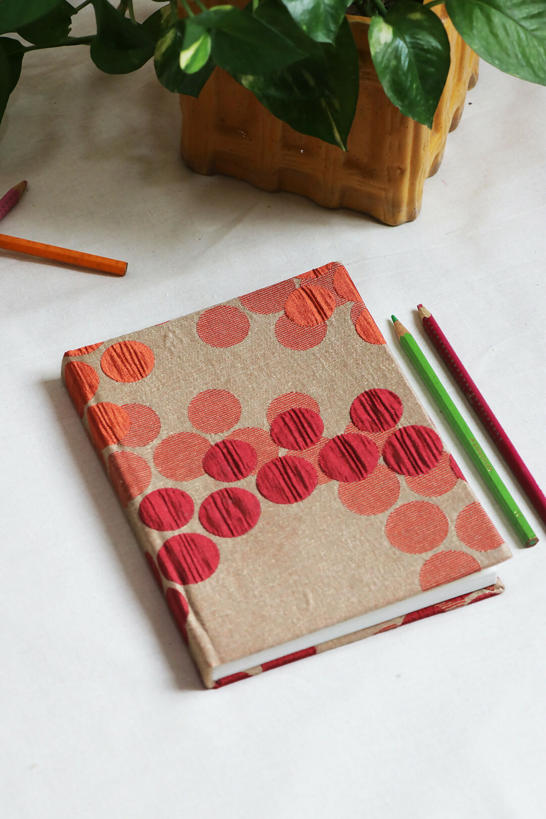 Red & Orange Dotted Notebook
