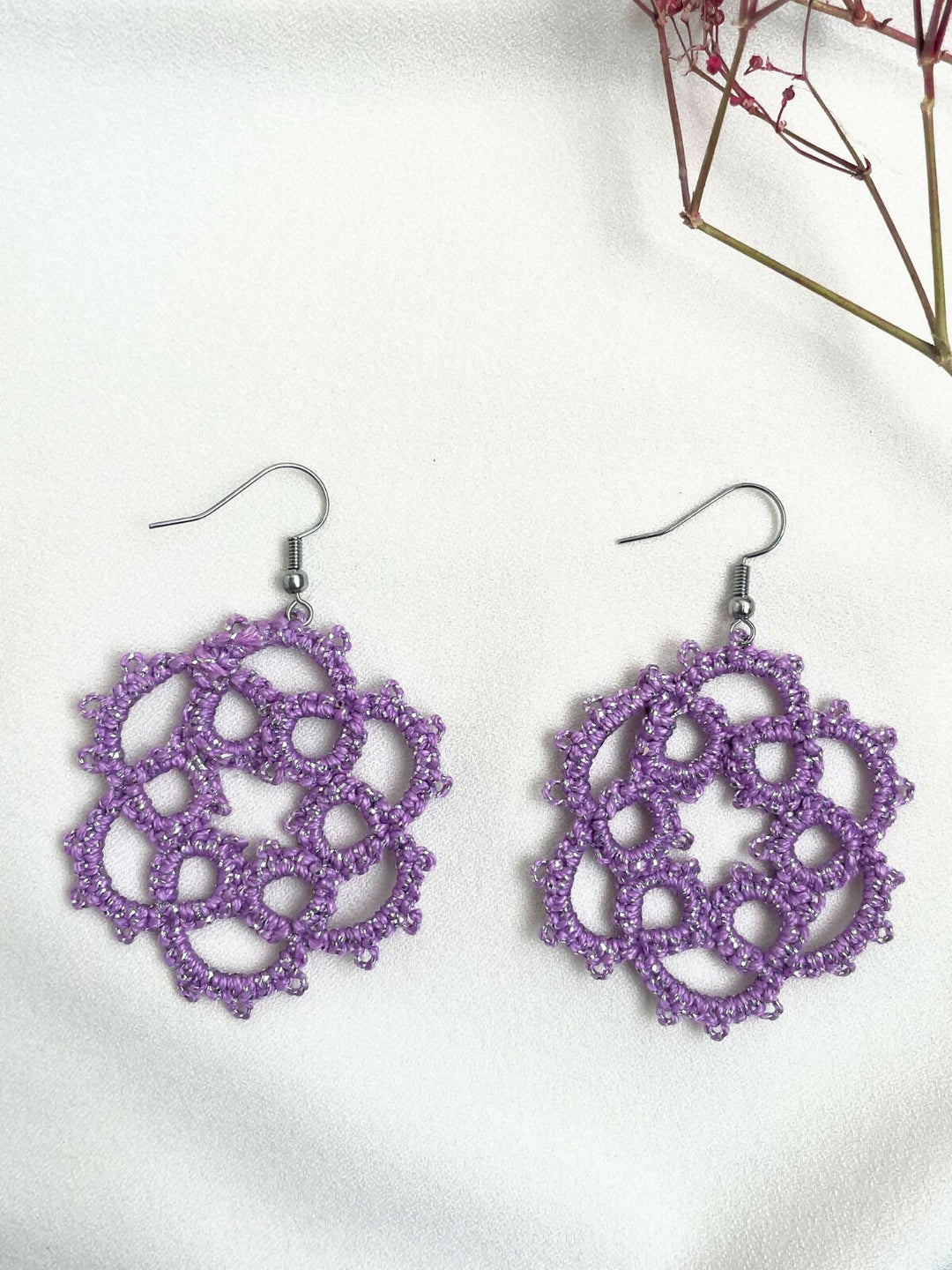 Violet Glimmer Earrings