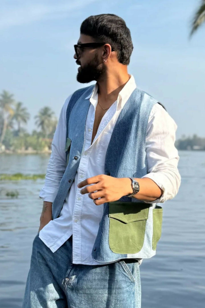 Nomad Denim Gilet Jacket