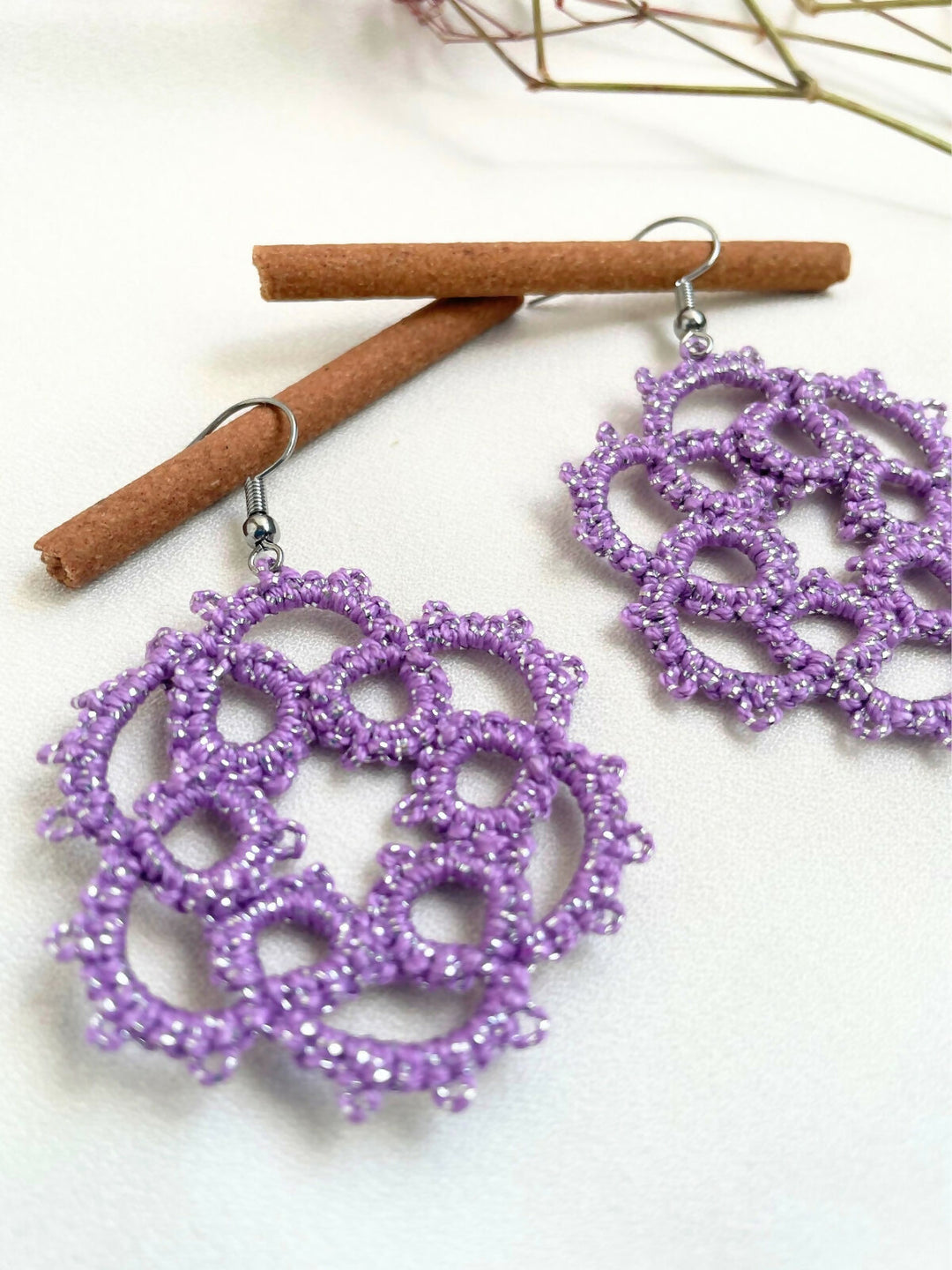Violet Glimmer Earrings